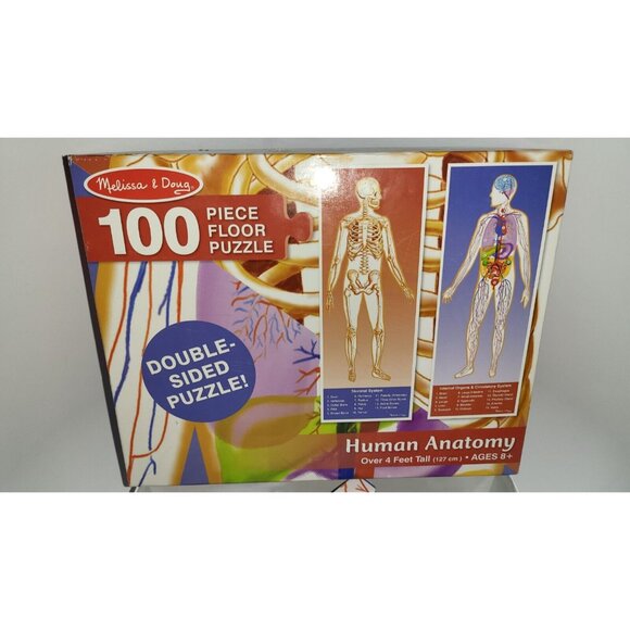 MELISSA & DOUG Human Anatomy Double-Sided Floor Puzzle 100 Pieces! - Picture 5 of 12